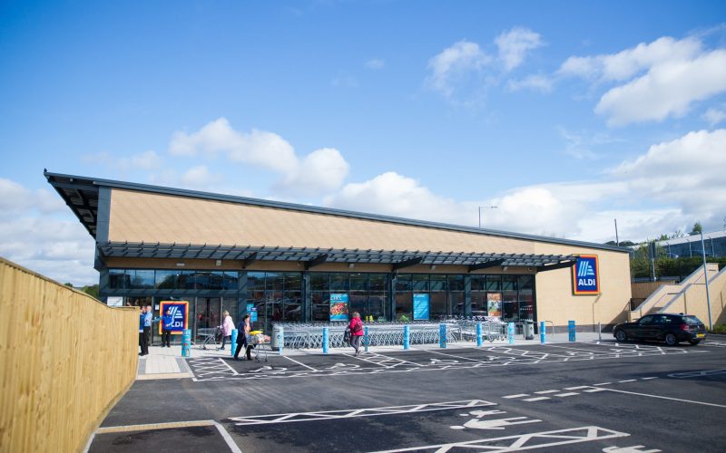 Opening day of Aldi, Canal Rd, Shipley, UK, 29 April 2020-4